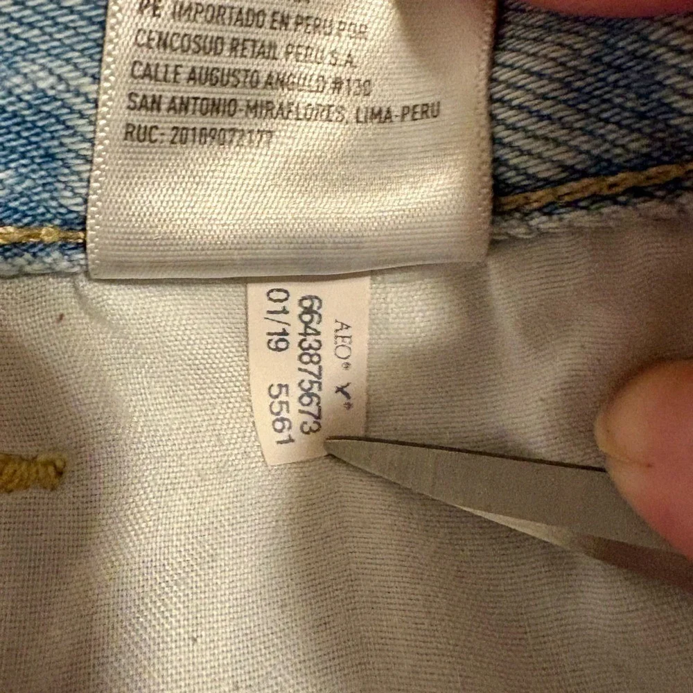 American Eagle Baggy Mom Short Distressed Denim Shorts